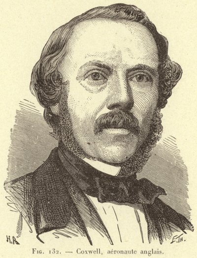 Coxwell, aeronaut inglês (gravura) de French School