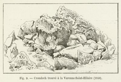 Cromeleque encontrado em Varenne-Saint-Hilaire, 1858 de French School