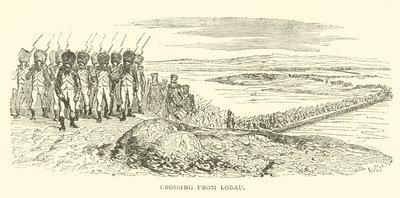 Travessia de Lobau (gravura) de French School