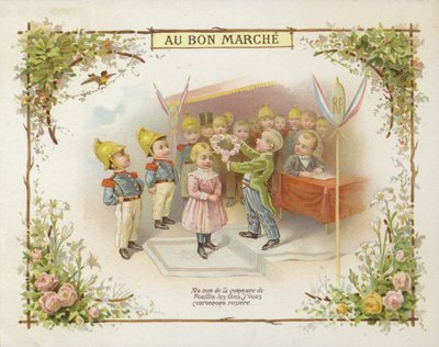 Menina coroando com anel de flores de French School