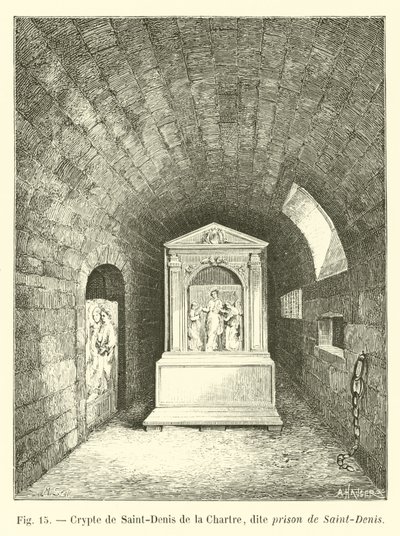 Cripta de Saint-Denis de la Chartre, conhecida como a prisão de Saint-Denis de French School
