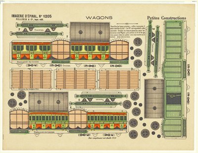 Cut-Out Designs for Wagons, c.1880 (cor litho) de French School
