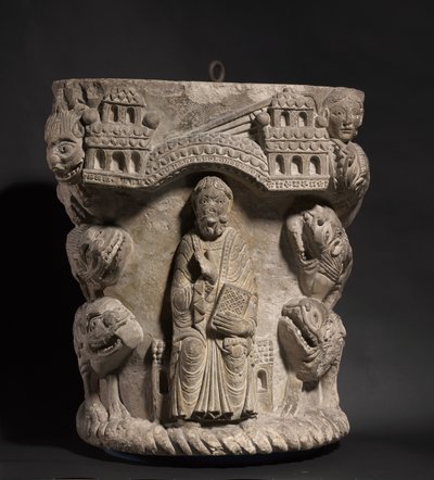 Daniel na toca do leão, c.1125-1150 de French School