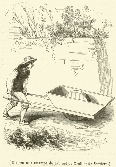 De uma gravura do gabinete de Grollier de Serviere (gravura) de French School