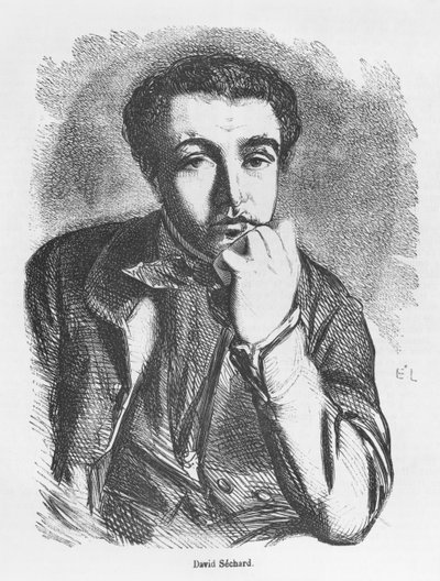 David Sechard, ilustração de &39;ilusões perdidas&39; por Honore de Balzac de French School