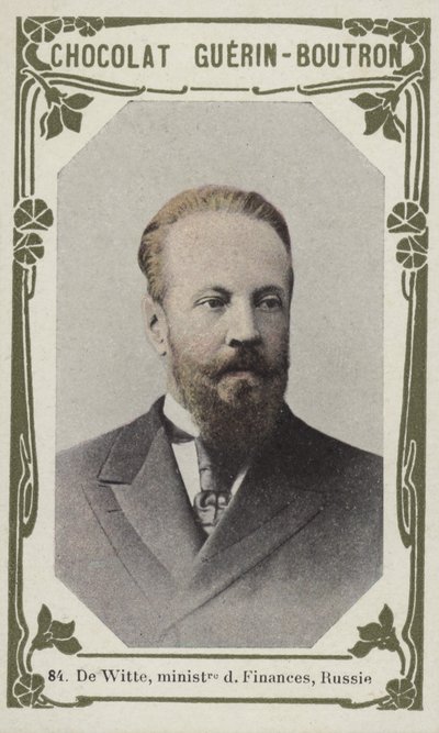 De Witte, Ministro das Finanças, Rússia (foto colorida) de French School