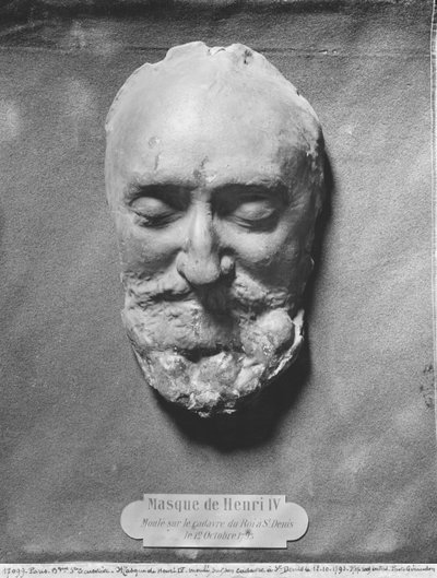 Máscara da morte de Henrique IV da França, 1793 (gesso) de French School