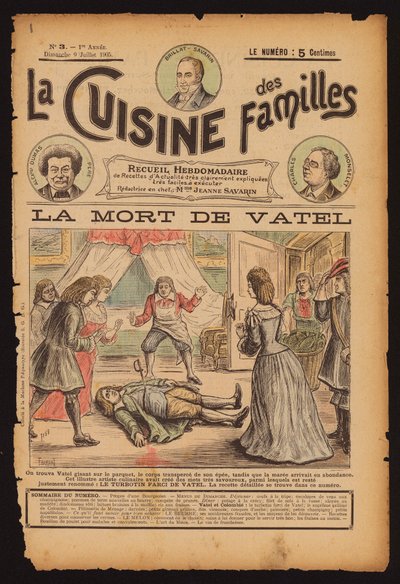 Morte do cozinheiro francês François Vatel de French School