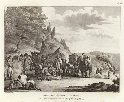 Morte do general François Severin Marceau-Desgraviers de French School