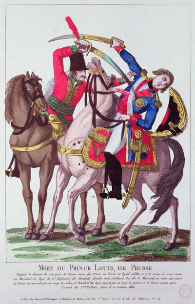 Morte do Príncipe Luís da Prússia, 10 de outubro de 1806 de French School