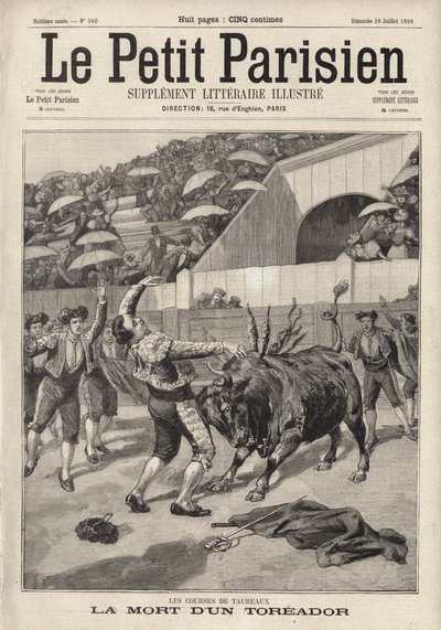 Morte do toureiro espanhol El Tito, Perpignan, França de French School