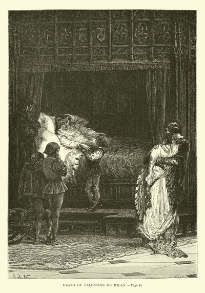 Morte de Valentim de Milão de French School