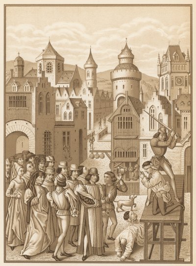 Decapitação de Guillaume de Pommiers de French School