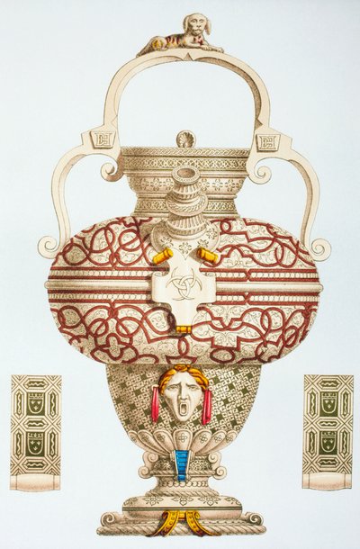 Garrafa de bebida decorada pertencente a Henri II da França, 1873 de French School