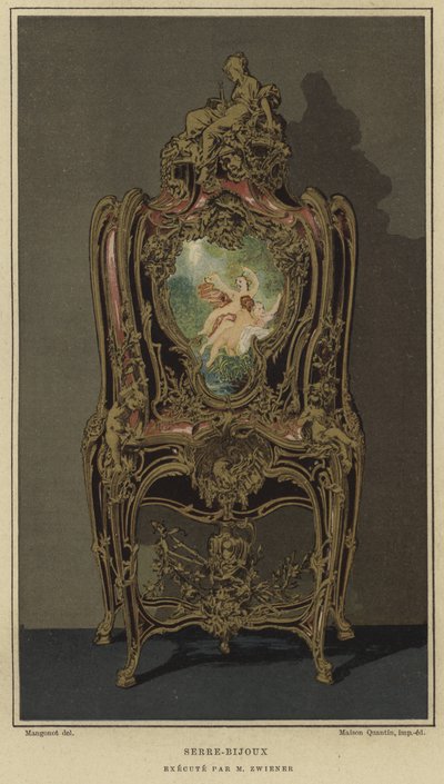 Serie-bijoux decorada por Joseph Emmanuel Zwiener, século XIX de French School