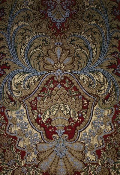 Pormenor decorativo de uma tapeçaria, Palácio de Versalhes (têxtil) de French School