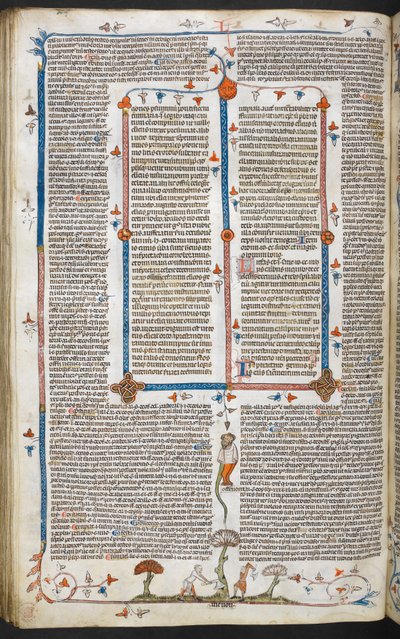 Decrementos de Gregory IX com brilho de Bernard de Parma (os "Decrementos Smithfield"), MS Royal MS 10 E IV, f.100v, c.1300-40 (tinta sobre pergaminho) de French School