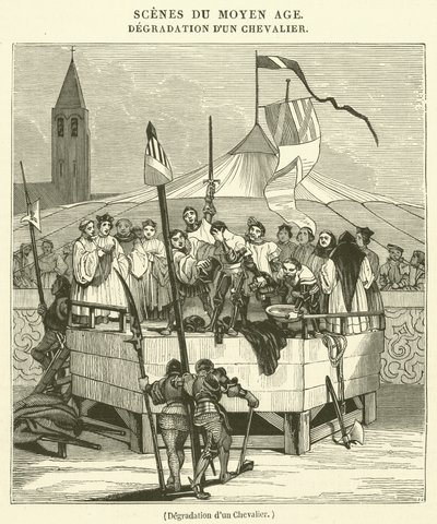 Degradação de um cavaleiro (gravura) de French School