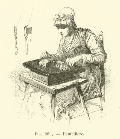 Dentelliere (gravura) de French School
