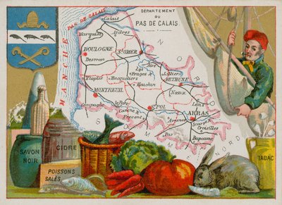 Departamento de Pas-de-Calais no norte da França de French School
