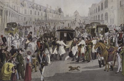 Partida de Napoleão de Fontainebleau, 20 de abril de 1814 de French School