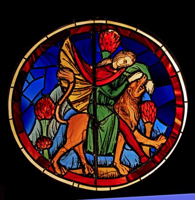 Retratando Samson e o Leão, ex Ste Chapelle, Bay K, de French School
