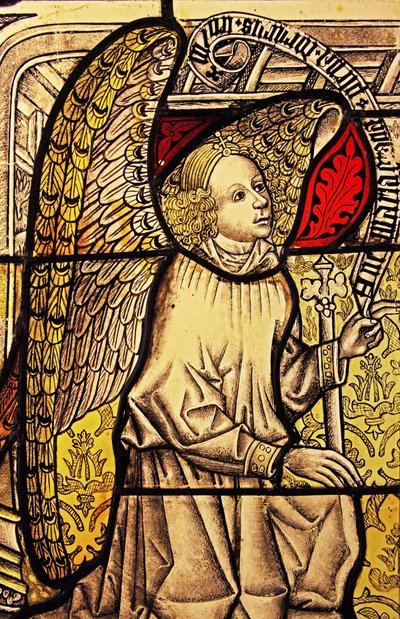 Retratando o anjo Gabriel na Anunciação, originalmente do Alto Reno de French School