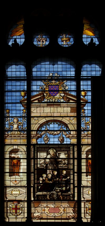 Retratando a janela sul da capela no Castelo de Chantilly de French School