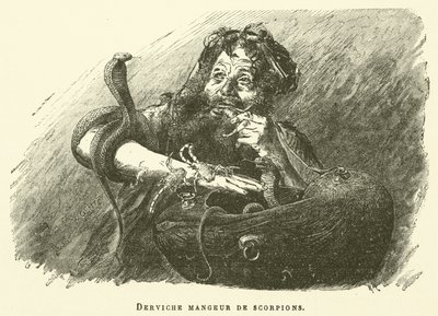 Dervish Eater Of Scorpions (gravura) de French School
