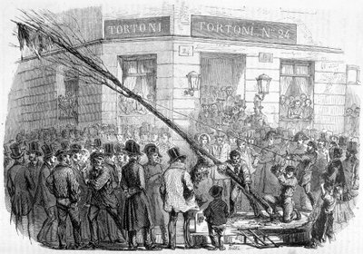 Destruição das árvores da liberdade (Fev. -Março 1850) - in "Histoire contemporaine de la France", Hachette, Paris de French School