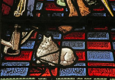 Detalhe do martírio de São Sebastião - um cão de French School