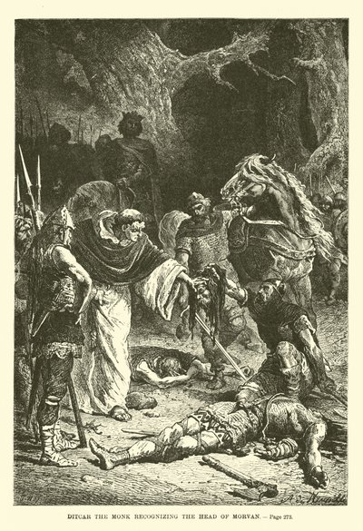 Ditcar, o Monge, reconhecendo a cabeça do Morvan de French School