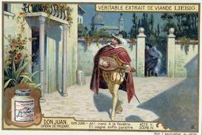 Don Juan: Acto II, Cena IV, Serenata de Don Juan - chromo Liebig de French School