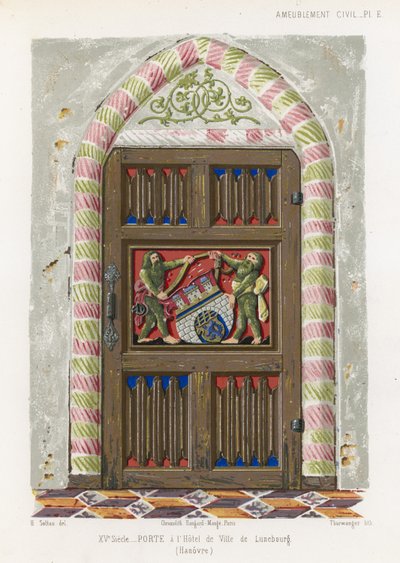 Porta na Câmara Municipal do Luneburg de French School