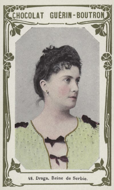 Draga, rainha da Sérvia (foto colorida) de French School