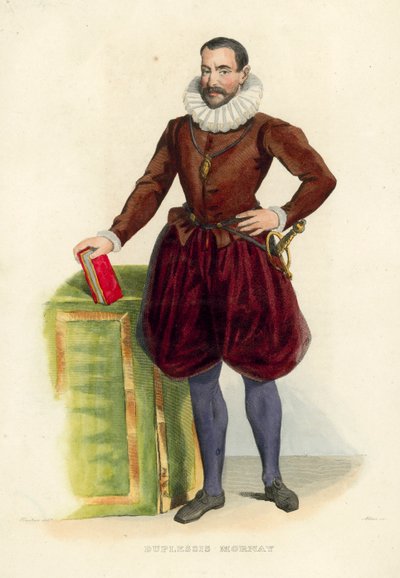 Duplessis Mornay (gravação a cores) de French School