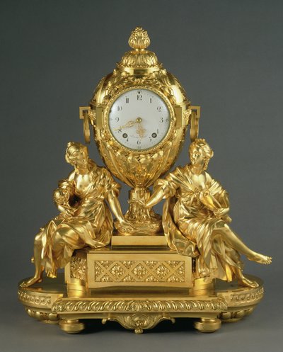 Início Luís XVI Relógio de Mantel, c.1765 (ormolu) de French School