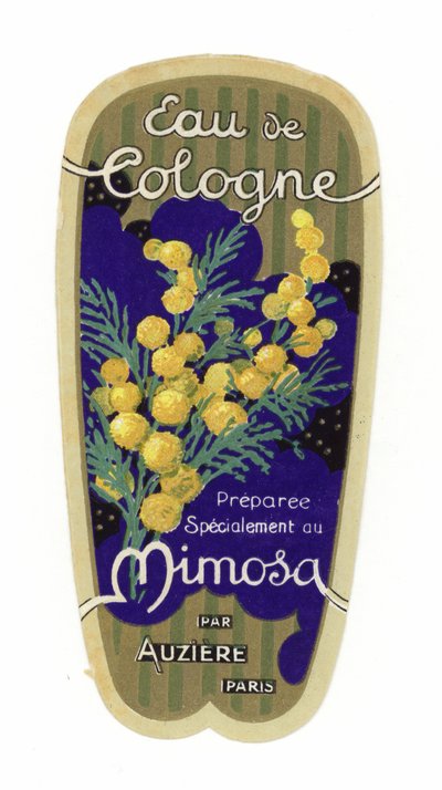 Rótulo de Eau de Cologne, Mimosa de French School