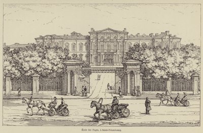 Escola das Páginas, São Petersburgo (gravura) de French School