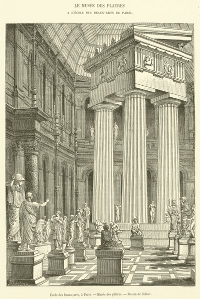 Escola de Belas Artes, em Paris, Musee des platres (gravura) de French School