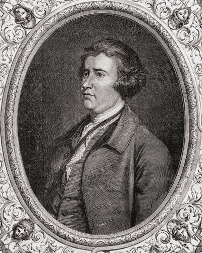 Edmund Burke, de "História da Revolução Francesa" por Louis Blanc (1811-82) de French School