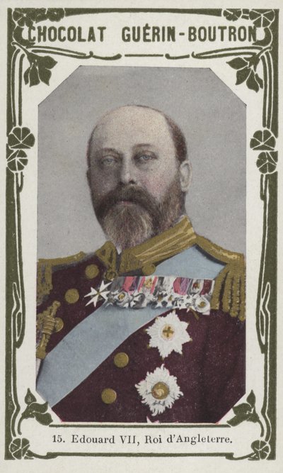 Eduardo VII, rei da Inglaterra (foto colorida) de French School