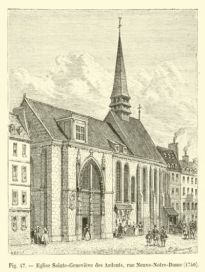 Igreja Sainte-Geneviève des Ardents, rue Neuve-Notre-Dame, 1704 de French School