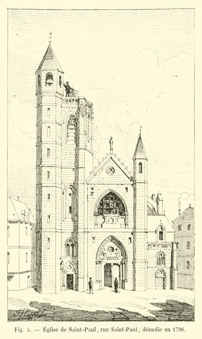 Igreja de São Paulo, St. Paul Street, demolida em 1796 de French School
