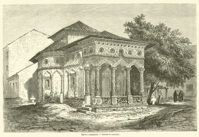 Eglise e Bucareste (gravura) de French School