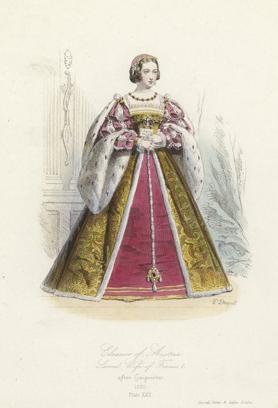 Eleanor da Áustria, segunda esposa de Francisco I da França de French School