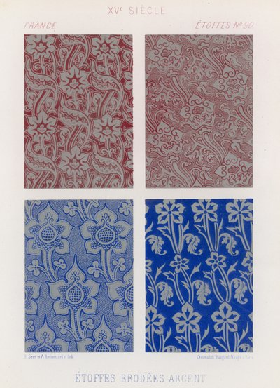 Tecidos bordados da França do século XV de French School