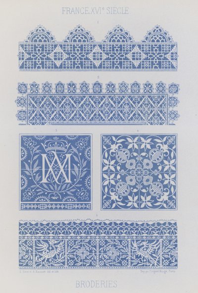 Bordados (chromolitho) de French School