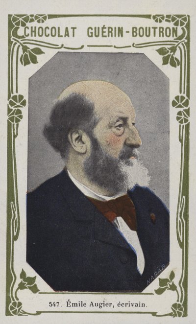 Emile Augier, escritor (foto colorida) de French School