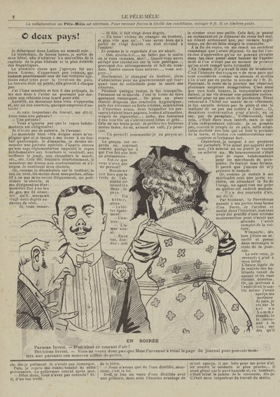 À noite. Ilustração para Le Pele-Mele de French School
